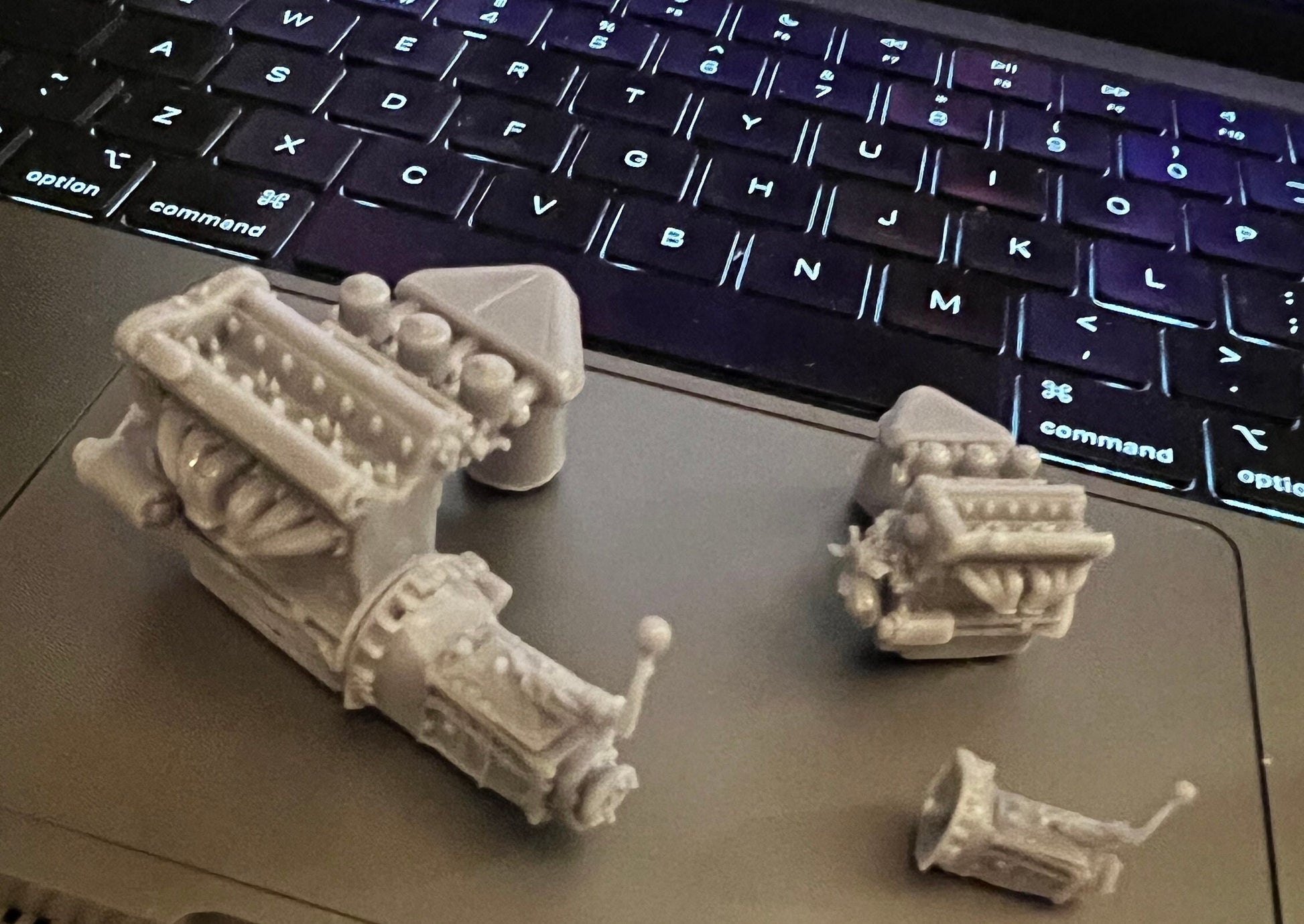 3d printed car pieces and engines for miniature model and RC cars ...